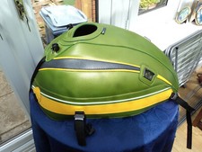 Kawasaki Z900rs Bagster Leather look Tank Cover Green
