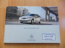 MERCEDES UK 2002 C CLASS SPORTS COUPE PRICE & OPTIONS LIST GUIDE C230 C320 C220