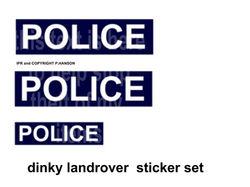 Dinky land rover sticker set - dinky,