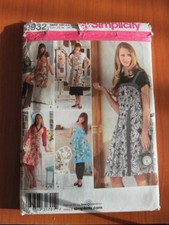 (2013) Simplicity 2932 sewing pattern ladies dress apron size 6-12 uncut
