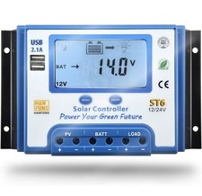 SolaMr 50A Solar Charge Controller 12V/24V Intelligent Regulator LCD  ST6-50A
