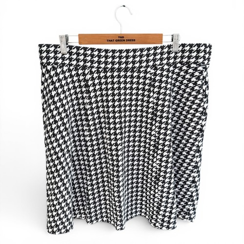 Ladies dogtooth skirt - dogtooth,