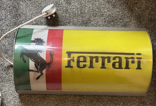 Ferrari illuminated dealership