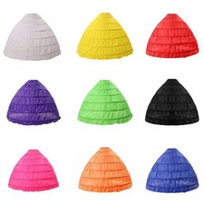 6 Hoops no Yarn Large Skirt Bride Bridal Wedding Dress Support Petticoat Women C