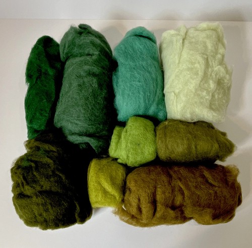 Mixed colour wool roving large - mixed,