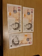 3 Old £10 Bank of England Notes 