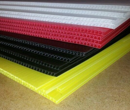 Sheets fluted plastic - of,