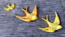 Vintage Flying Swallows / Set