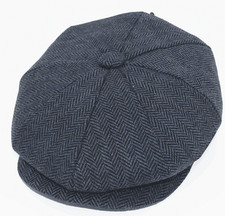 Peaky Blinders Style Newsboy Cap – Vintage 1920s Wool Flat Gatsby Hat For Men