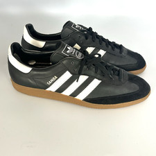 1980s Adidas Samba Trainers black Made in Yugoslavia Deadstock vintage Uk 10