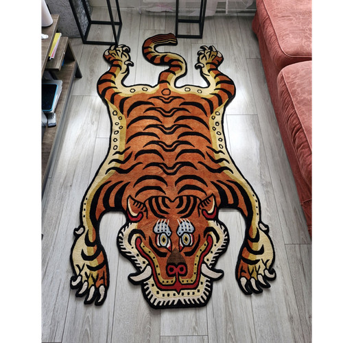 Tiger animal print shaped area - print,
