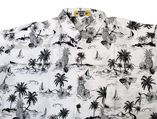 Loud hawaiian men shirt - loud, white