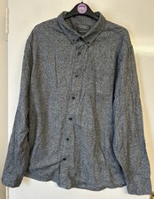 Primark Men’s Grey Casual Soft Touch Long Sleeve Cotton Shirt Size XXL