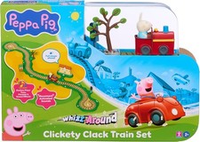 Peppa Pig Whizz Around Clickety Clack Train Set Motorised Vehicles Track Toys