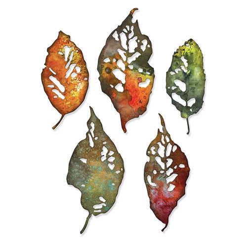 Sizzix leaves metal stencils - sizzix, leaves-metal
