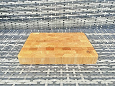 HEAVY CHUNKY END GRAIN RUSTIC CHOPPING APOLLO HEVEAWOOD BUTCHERS BLOCK VINTAGE