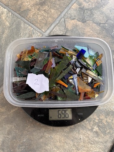 Stained glass offcuts - stained, mosaic