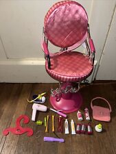 Our Generation Sitting Pretty Salon Chair Hairdressers Hairdryer Toy Playset