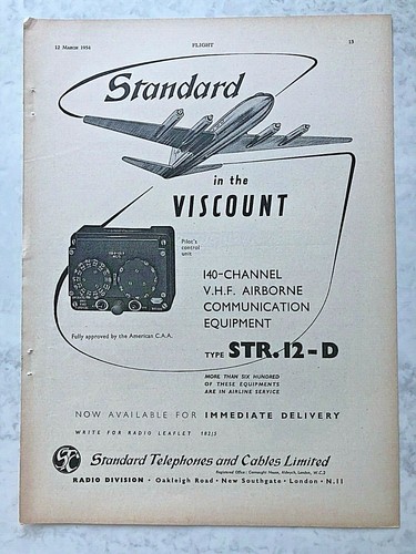 1954 aircraft advert - 1954,
