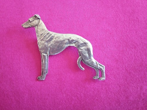 Greyhound whippet standing pin - whippet,