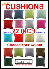 Large Plain Chenille Piped