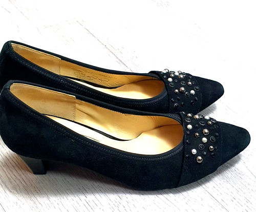 Gabor black suede - black, shoes
