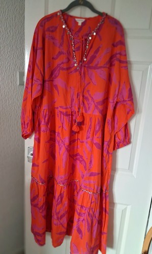 Monsoon bright midi dress - bright, l