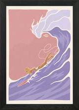 Surfer Girl on Purple Wave
