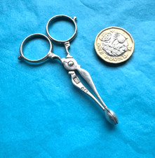 SHORT/TINY GEORGIAN Victorian Nips/Tongs - London 1892 -  Samuel Jacob