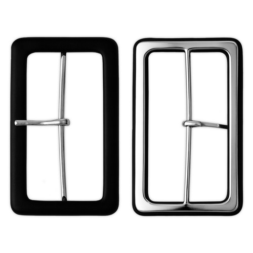 Black belt buckle - black, adjustable