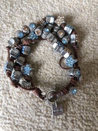 Otazu leather and swarovski - leather,