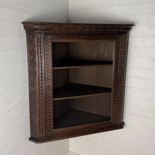 Antique carved oak corner - antique,