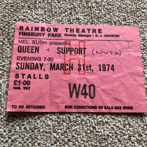 Queen ticket rainbow - ticket, theatre