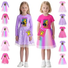 Girls Spotty Day 2025 Pudsey Bear Dress Star Rainbow Birthday Party Tutu Skirts
