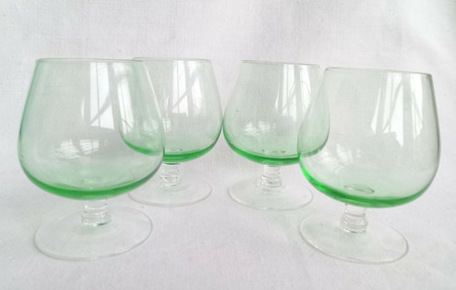 Set coup green glass - set, 4