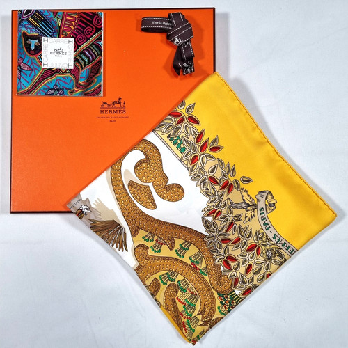 Rare vintage hermes silk - vintage, scarf