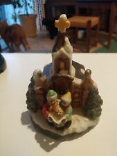 Vintage Musical Christmas Ornament Clockwork- ceramic 