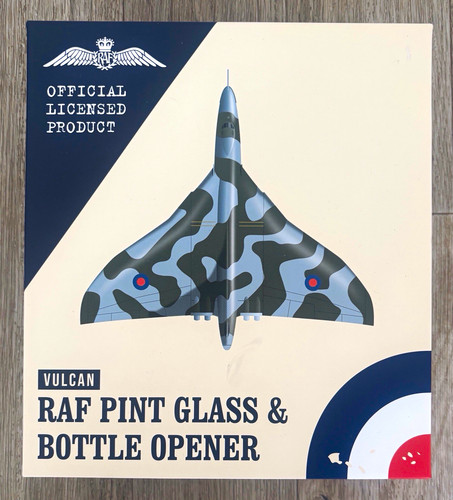 Raf vulcan beer pint glass - vulcan,