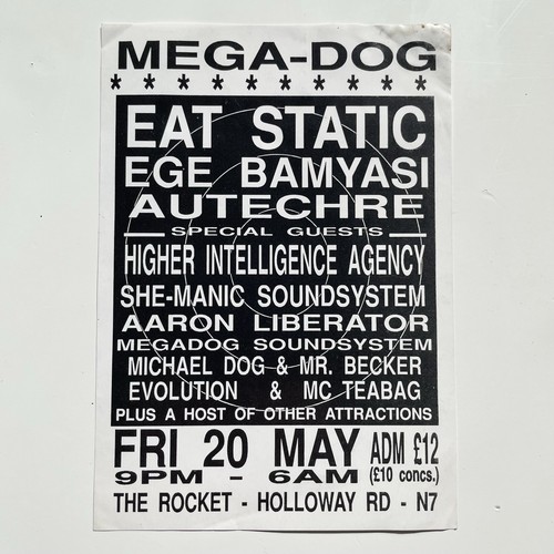 Megadog london rave flyer 1994 - megadog,