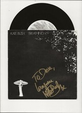 Kate Bush SIGNED Breathing 7" Vinyl Record Single JSA COA Autographed RARE