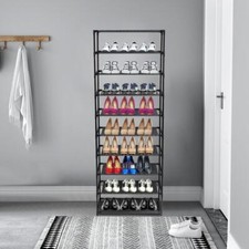 10 Tier Shoe Storage Rack Organiser Cabinet Shelf 30 Pairs Housekeeping