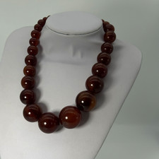 Necklace vintage cherry amber - vintage,