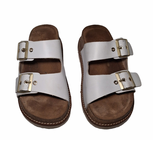 Yokono white leather - white, double