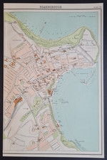Antique 1898 Map - Town Plan