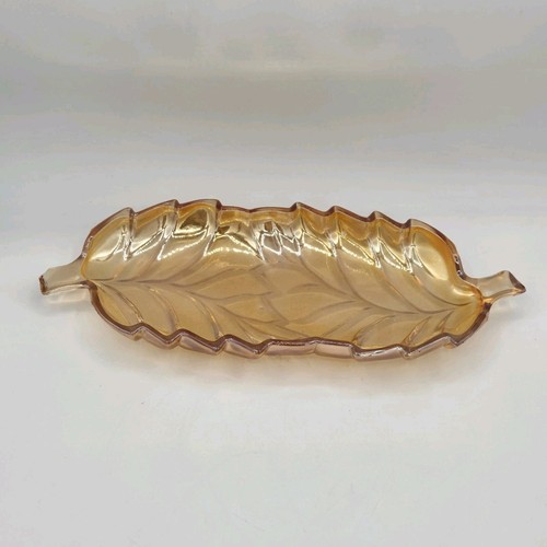 Carnival glass double - double, leaf