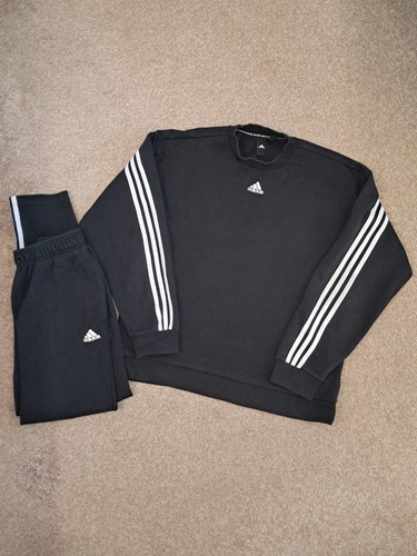 Adidas black mens tracksuit - black,