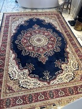 Rug Silk (bamboo?) Blue 290x