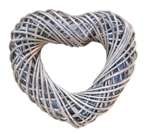 Wicker heart shaped wreath - wicker,