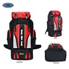 100L Hiking Camping Backpack Rucksack Extra Large Waterproof Travel Luggage Bag