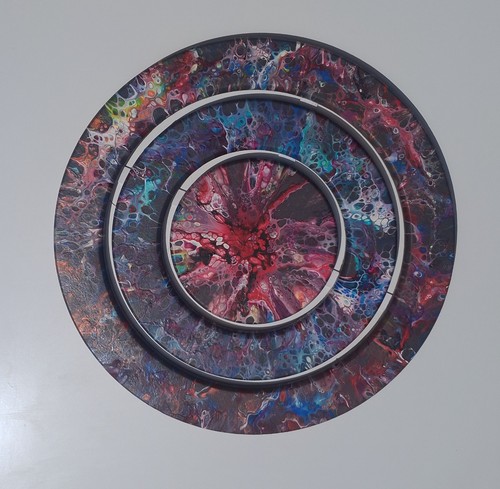 Handmade painting fluid art - fluid,